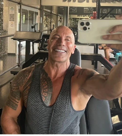 Dwayne Johnson Mirror Selfie